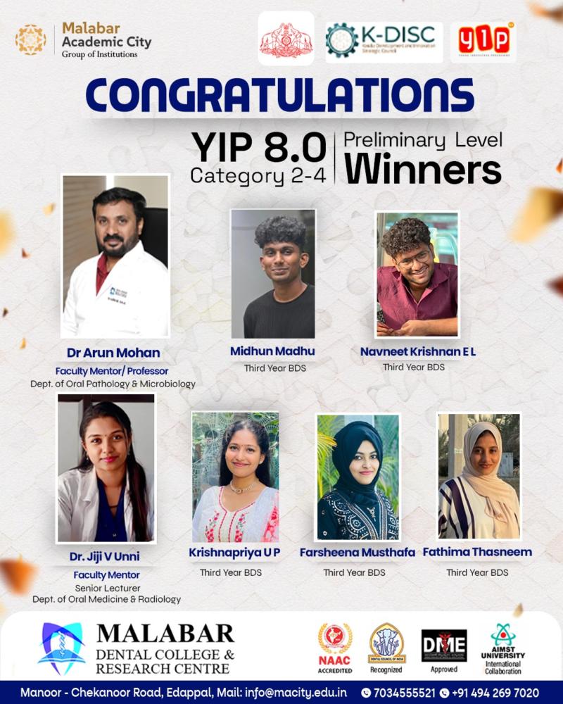 YIP 8.0 Preliminary Level Winners